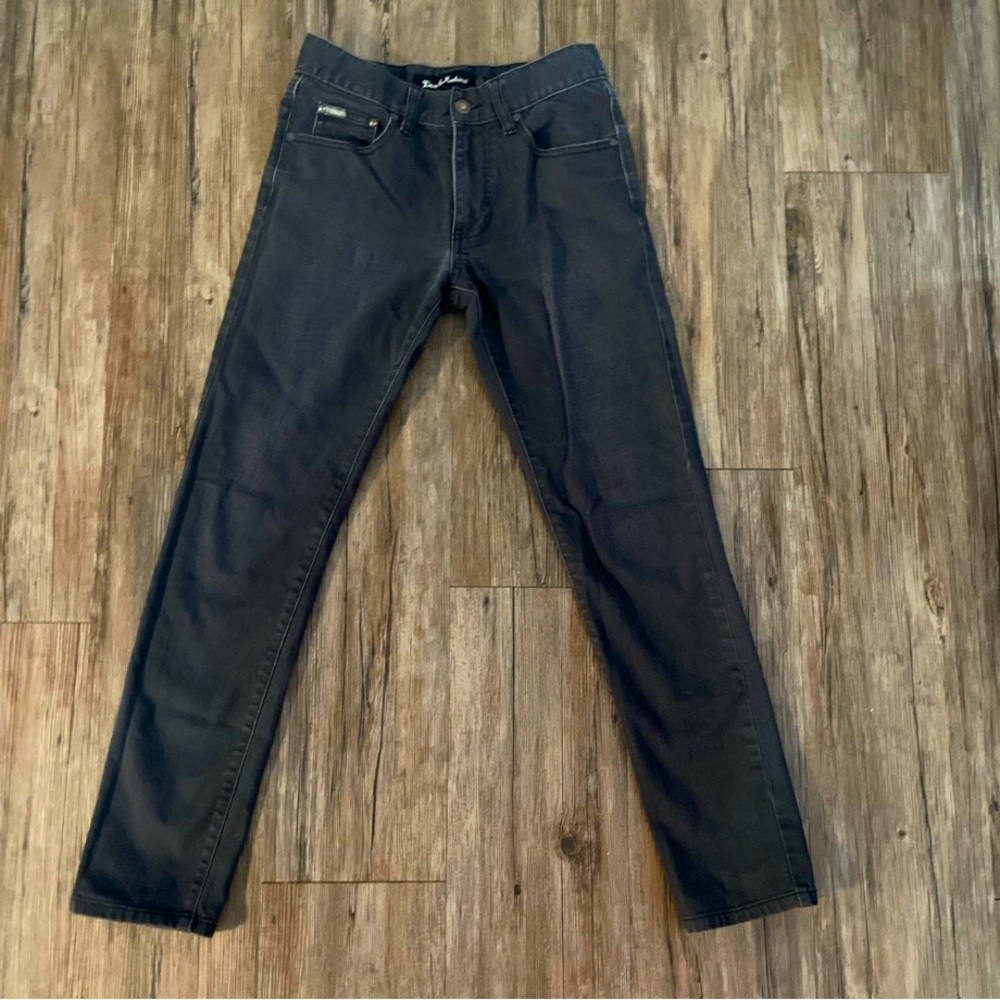 Deus Ex Machina mens size 28 slim straight leg dark grey jeans. Good condition.